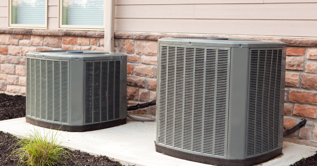 a couple of heaters outside a house